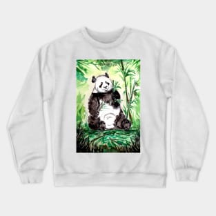 Hungry Big Panda Bear Crewneck Sweatshirt